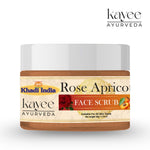 Kayee Ayurveda Rose Apricot Face Scrub for Men & Women | Herbal Exfoliating Facial Scrub for Deep Cleansing, Dead Skin Removal & Smooth Skin Care | Helps Remove Excess Oil & Impurities | Suitable for Regular Skincare Routine