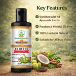 Bhudevam Naturals Khadi 18 Herb Hair Oil for for Strong, Thick & Healthy Hair- 210ML