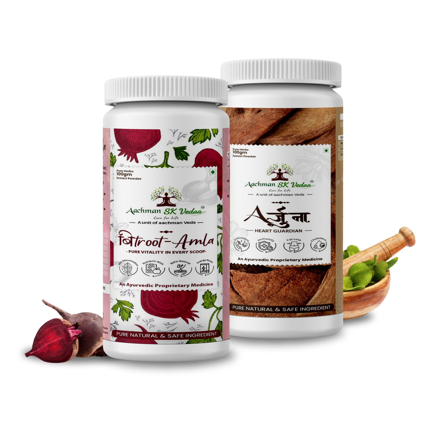 Aachman Veda Beetroot & Arjuna Amla Extract Powder