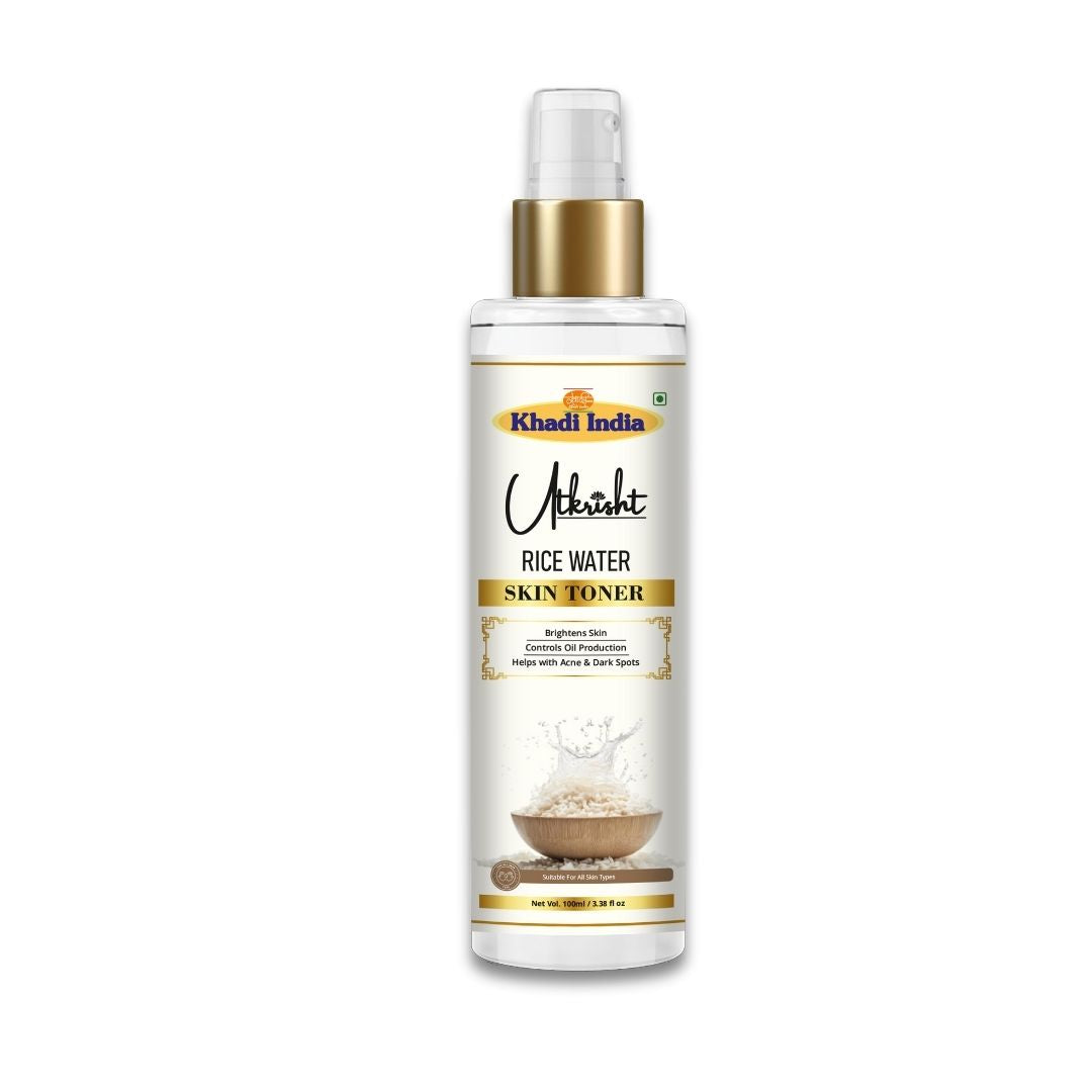 Utkrisht Khadi Pure Rice Water Skin Toner | Brightening, Pore Tightening & Hydrating Facial Mist