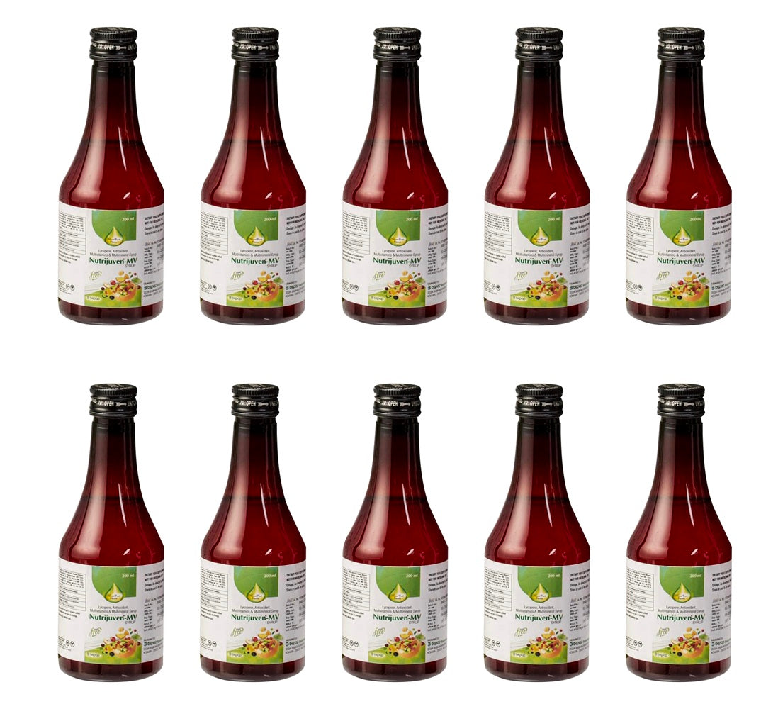 Nutrijuven-MV Syrup (200ml Each) Sugar Free Mix Fruit