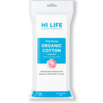 Hi Life Organic Cotton Makeup Remover Pads (Square) | 100% Pure Organic Cotton Facial Cleansing & Toning Pads (Pack of 100)
