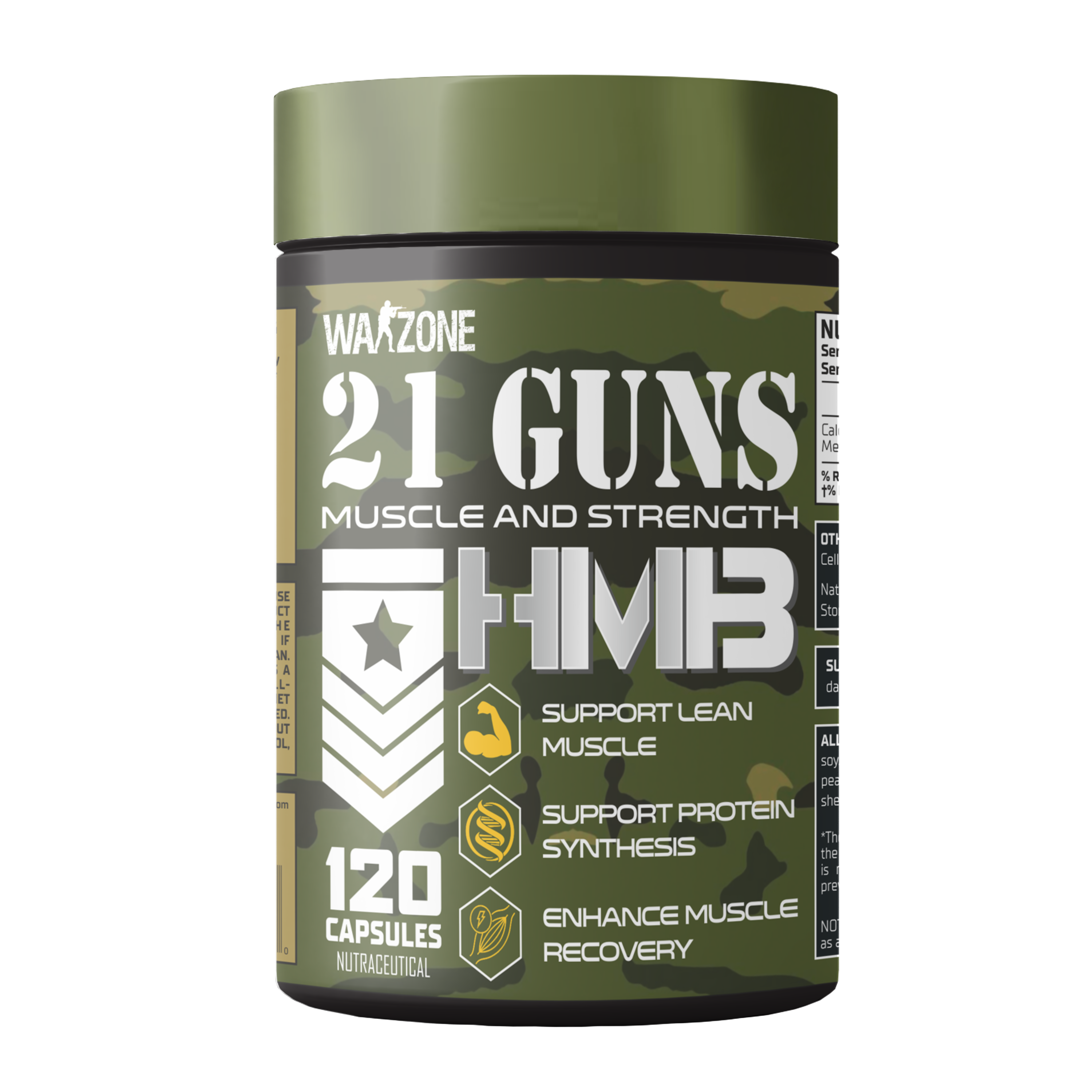 Warzone 21 Guns HMB 1000mg Capsule - 120 Capsules