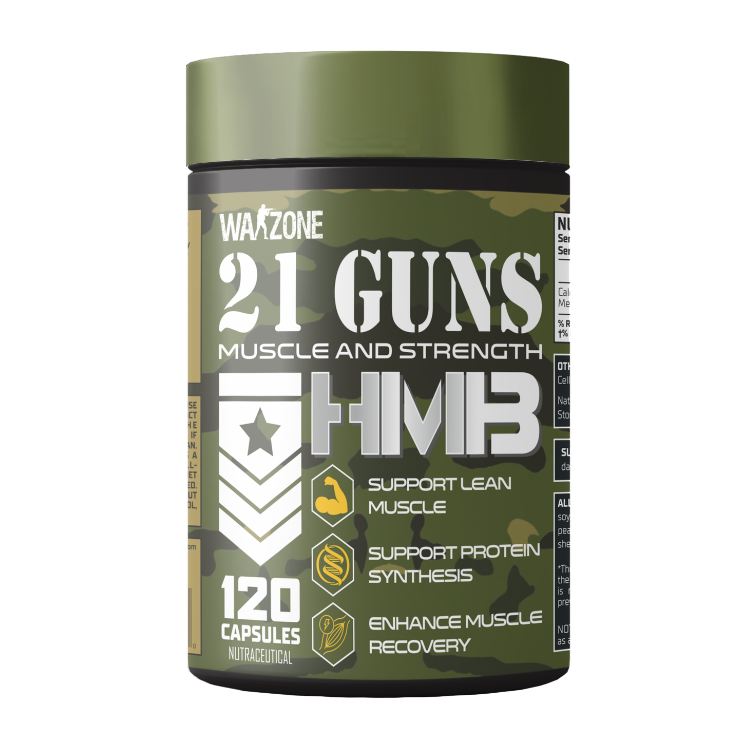 Warzone 21 Guns HMB 1000mg Capsule - 120 Capsules
