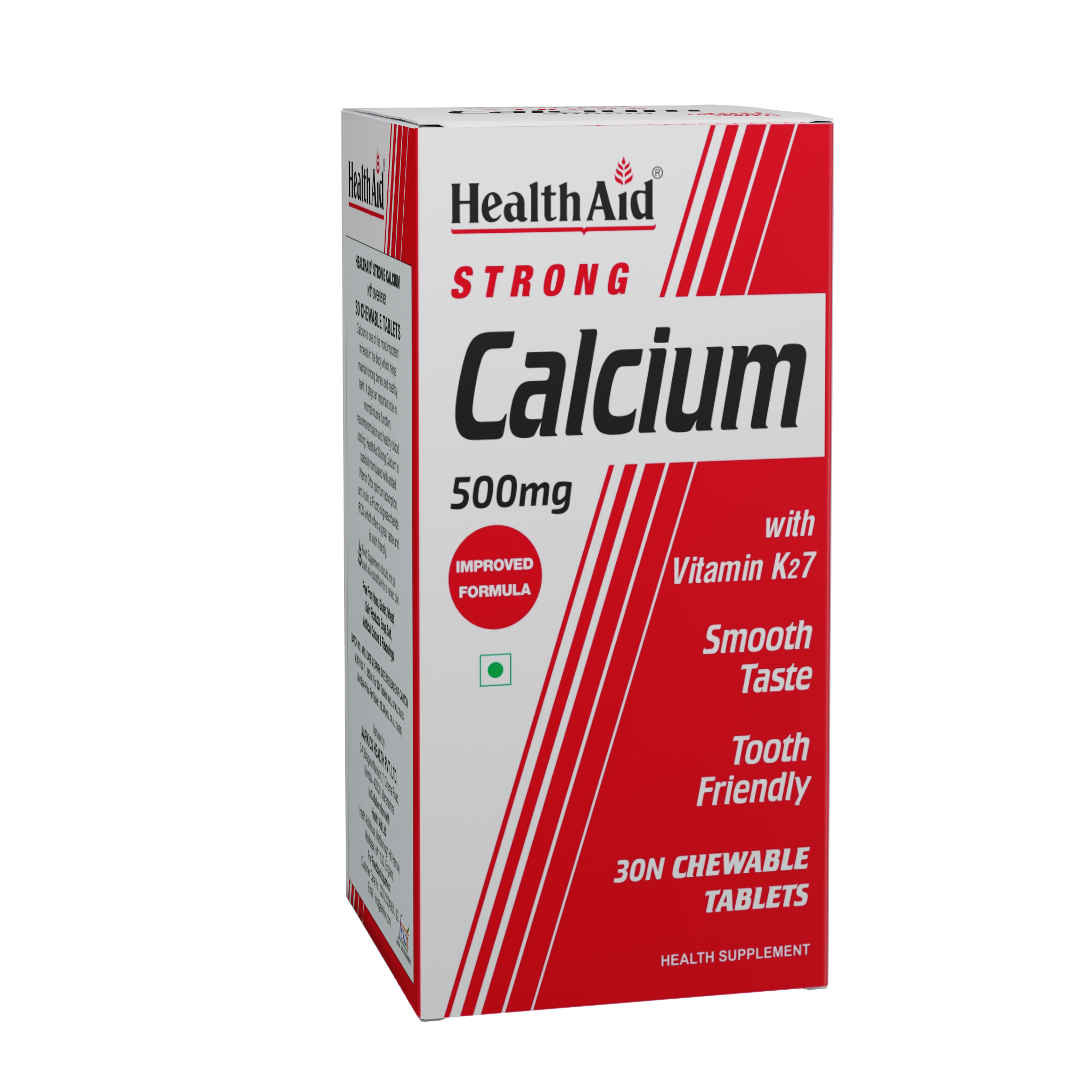 HealthAid Calcium 500 mg Chewable Tablet - 30 Chewable Tablet