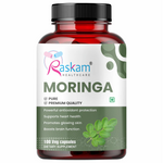 Raskam Moringa 100 Capsules- Helps Lower Blood Sugar & Cholesterol Levels, Boost Metabolism and Digestion