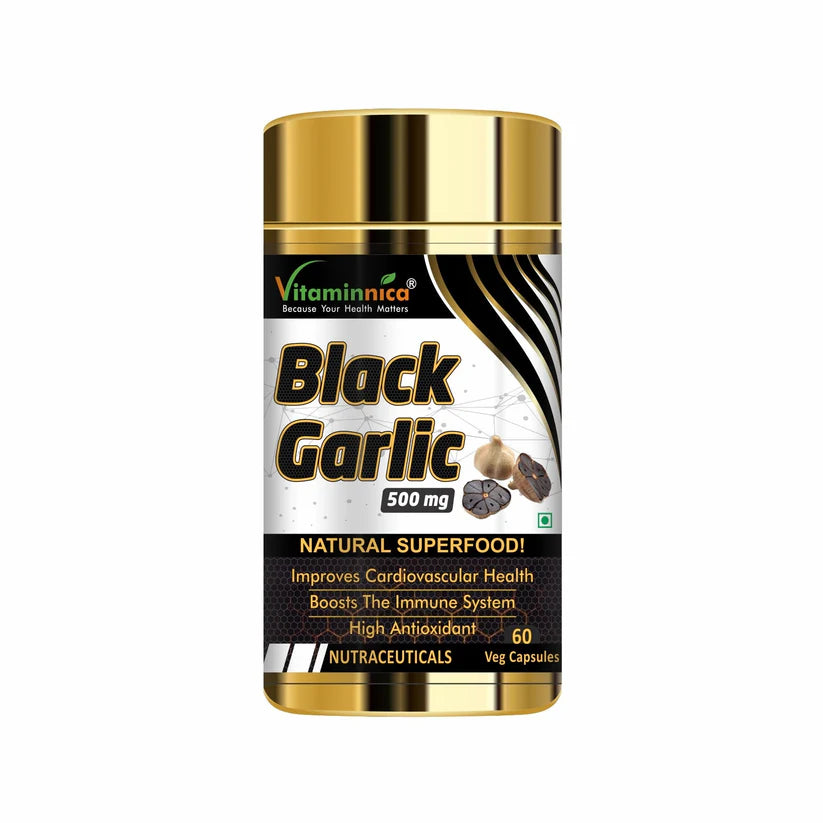 Vitaminnica Aged Black Garlic Capsules - Cardiovascular & Immune Support, 60 Count