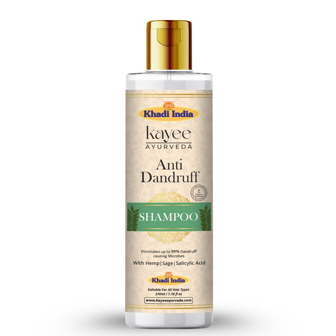 Kayee Ayurveda Anti-Dandruff Shampoo for Men & Women | Herbal Scalp Cleansing Shampoo for Dandruff & Flaky Scalp Care | Helps Remove Excess Oil, Cleanse Scalp & Maintain Fresh, Healthy-Looking Hair | 210 ml