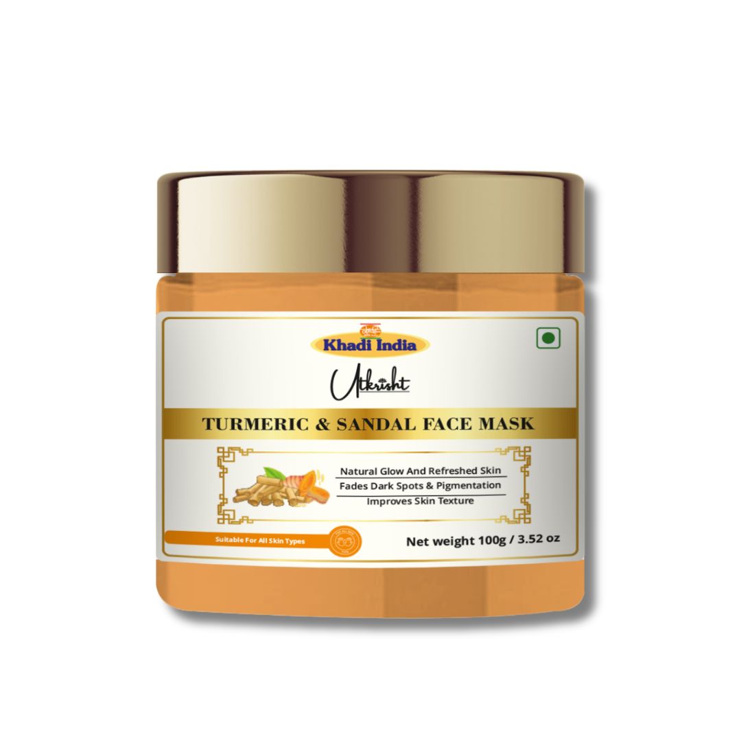 Khadi Herbal Turmeric & Sandal Face Pack (100gm Each)