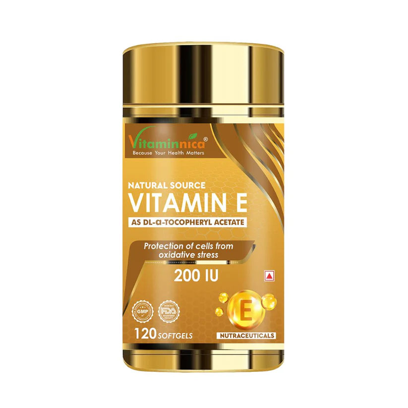Vitaminnica Vitamin E Softgels - Antioxidant Skin, Hair & Immunity Support, 120 Count
