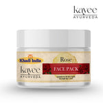 Kayee Ayurveda Rose Face Pack for Glowing Skin | Rose-Enriched Herbal Facial Mask for Normal, Dry & Combination Skin | Helps Cleanse Dirt, Excess Oil & Surface Buildup While Supporting Soft, Smooth & Healthy-Looking Skin