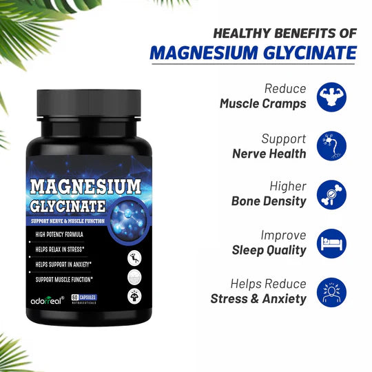 Adorreal Magnesium Glycinate Capsule | 60  Capsules