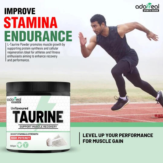 Adorreal Taurine Powder Unflavoured | 100g Supplement Powder