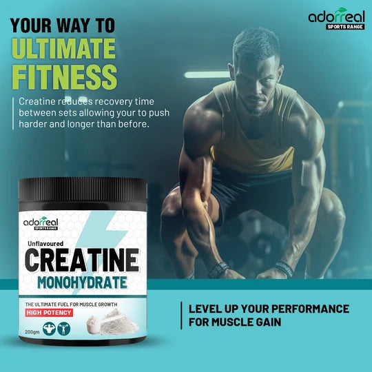 Adorreal Creatine Monohydrate Powder Unflavoured - 100gm