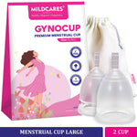 Mildcares Reusable Menstrual Cup for Women with Pouch Pack of 2