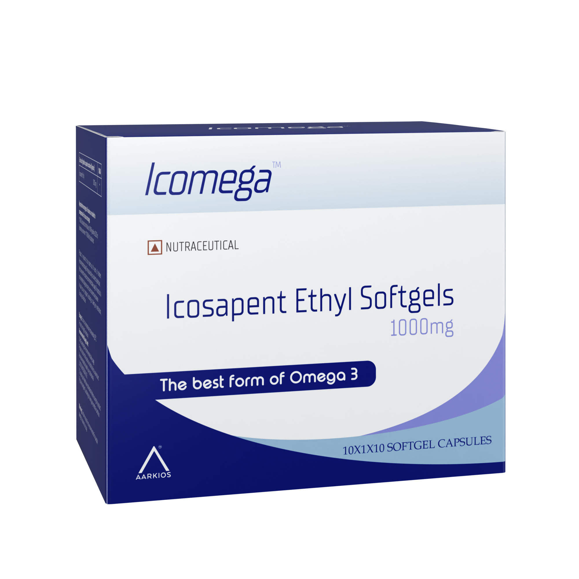 Aarkios Icomega Icosapent Ethyl Softgels 1000mg (10caps)