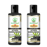 Bhudevam Naturals Khadi Bamboo Charcoal Herbal Face Wash – Reduces Acne, Pimples & Oiliness- 420ML (Pack of 2)