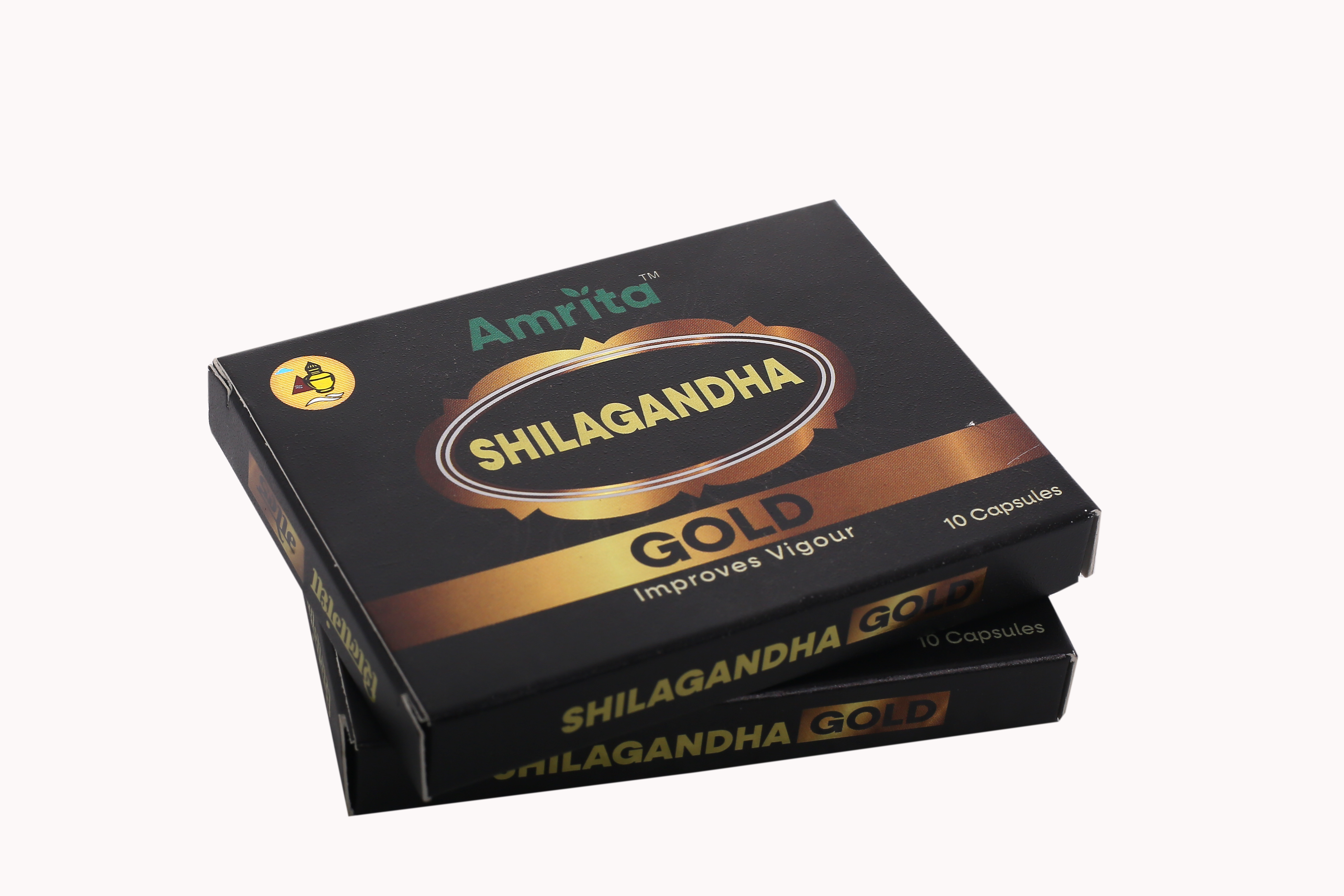 Amrita Shilagandha Gold Capsules – Premium Ayurvedic Energy & Vitality – 10 Capsules