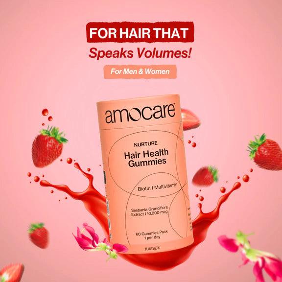 Amocare Natural Hair Health Gummies - 60 Gummies