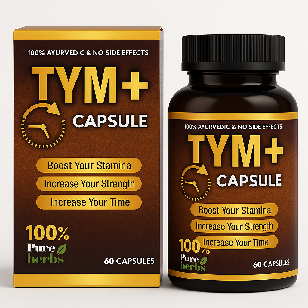 Rudra Mantra Tym Plus+ Capsules | Stamina & Physical Endurance Support - 60 Capsules