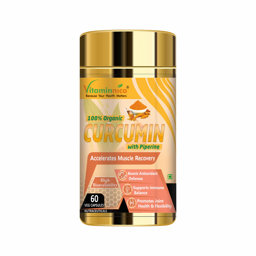 Vitaminnica Curcumin with Piperine Capsules - Joint Mobility & Immune Support, 60 Count