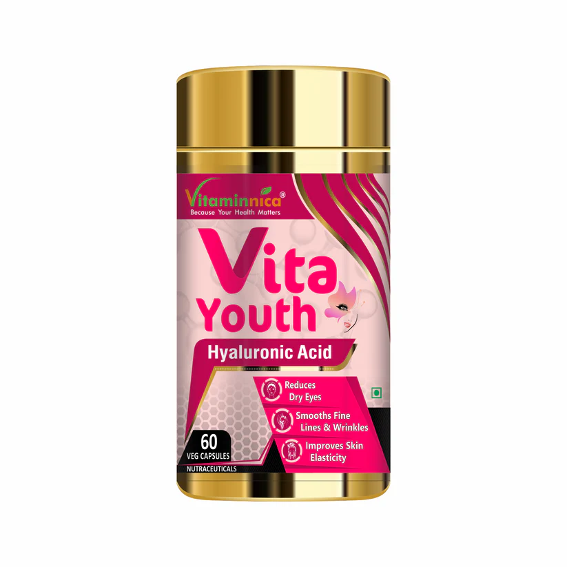Vitaminnica Vita Youth Capsules - Natural Anti-Aging & Skin Elasticity Support, 60 Count