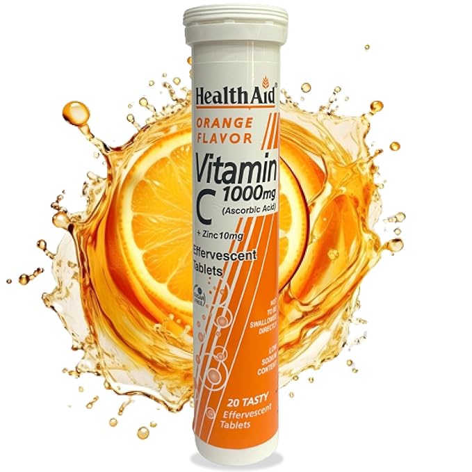 HealthAid Vitamin C 1000mg Effervescent Tablet Orange - 20 Effervescent Tablet