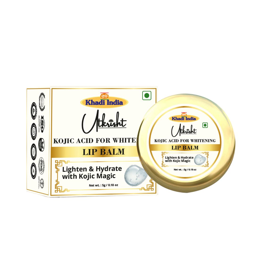 Khadi Kojic Lip Balm for Dark & Dry Lips | Moisturizing Lip Care | Helps Improve the Appearance of Uneven Lip Tone & Chapping | 5 gm