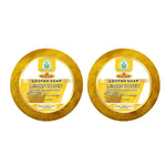 Bhudevam Naturals Khadi Lemon & Honey Loofah Soap – Deep Cleansing Scrub Soap for Smooth & Fresh Skin- 250GM (Pack of 2)