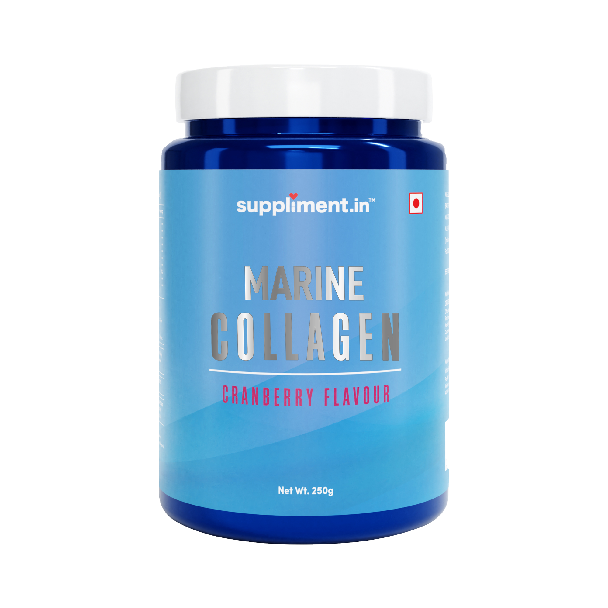 Suppliment.in Collagen Powder with Stevia (Cranberry Flavour) – 250g