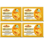 Bhudevam Naturals Khadi Orange Soap with Vitamin C – Skin Brightening & Refreshing Bath Bar- 500GM (Pack of 4)