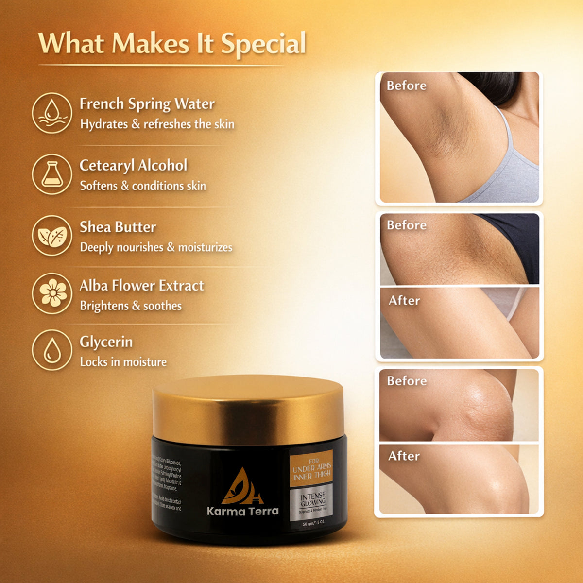 Karma Terra Intense Glow Treatment for Underarms and Inner Thighs