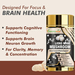 Vitaminnica Lion's Mane Mushroom Capsules - Brain Focus & Memory Support, 60 Count