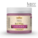 Kayee Ayurveda Red Wine Face Scrub for Glowing & Smooth Skin | Herbal Red Wine Facial Scrub for Gentle Exfoliation, Deep Cleansing & Dead Skin Removal | Helps Remove Dirt, Excess Oil & Impurities for Soft, Fresh & Radiant-Looking Skin