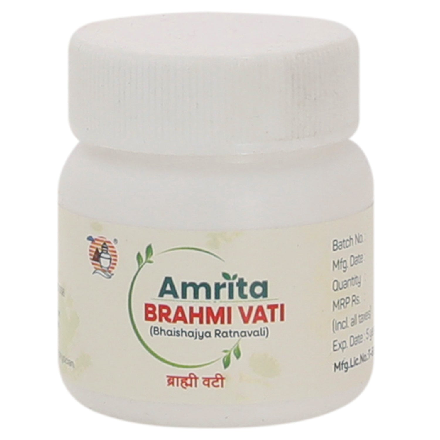 Amrita Brahmi Vati Tablets – Ayurvedic Cognitive Function & Mental Wellness – 60 Tablets