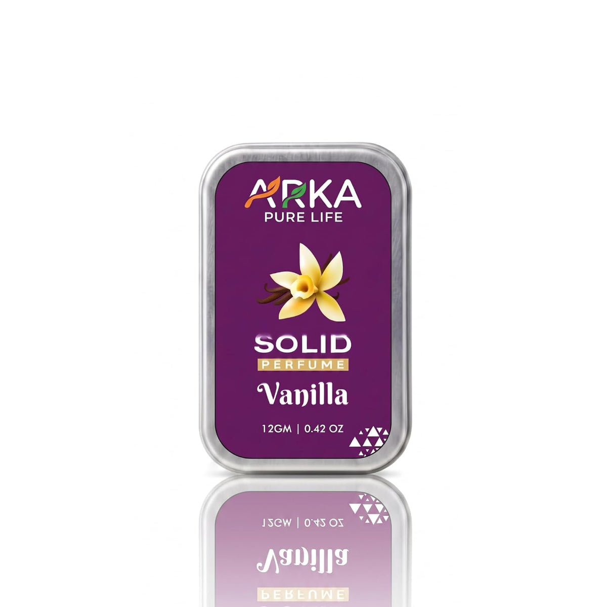 Arka Pure Life Premium Vanilla Solid Perfume – Warm & Pleasant Fragrance Balm for Men & Women, Compact & Travel-Friendly – 12g
