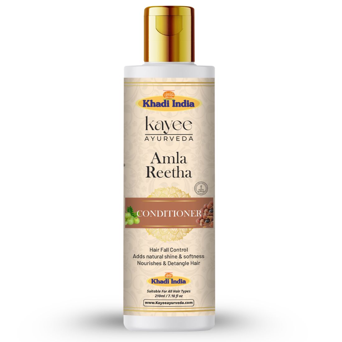 Kayee Ayurveda Amla Reetha Hair Conditioner for Men & Women | Herbal Conditioner for Dry, Dull & Frizzy Hair | Helps Condition Hair, Improve Manageability, Reduce Roughness & Maintain Soft, Smooth & Healthy-Looking Hair | 210 ml