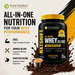 CSK Limited Edition Pure Nutrition NXT SHIFT All-In-One Whey Blend Powder - Filter Coffee, 2kg