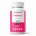 Fixuphealth Flaxseed Oil Omega 3 Vegetarian Capsules with Evening Primrose Oil | Vegan Omega 3 Supplement for Hair, Skin, Heart, Brain, Joint & Bone Health | 60 Liquid Filled Veg Capsules