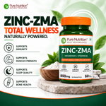 Pure Nutrition Zinc ZMA 800mg – Veg Tablets for Muscle, Recovery, Sleep & Overall Wellness