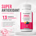 Fixuphealth Daily Antioxidants Coenzyme Q10 & Glutathione Supplement | NAC, Astaxanthin, Alpha Lipoic Acid, Grape Extract, Zinc & Selenium | Skin Brightening, Hair, Eye & Immunity Support | 30 Tablet