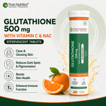 Pure Nutrition L-Glutathione Effervescent Tablets - 500mg - 15 Count