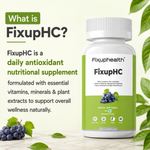 Fixuphealth FixupHC Beta Carotene & Grape Seed Extract Supplement | Antioxidant Tablets for Skin Glow, Hair Strength & Eye Health | Zinc & Selenium Support | Men & Women | 30 Tablets