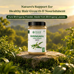 Bixa Botanical Bhringaraj Herb Powder (Eclipta Alba) | Pure Natural Powder for Hair Growth, Scalp Health & Liver Support (200g)