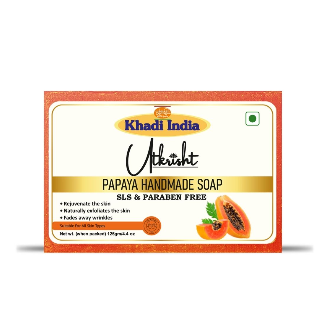 Utkrisht Khadi Papaya Soap (125g)