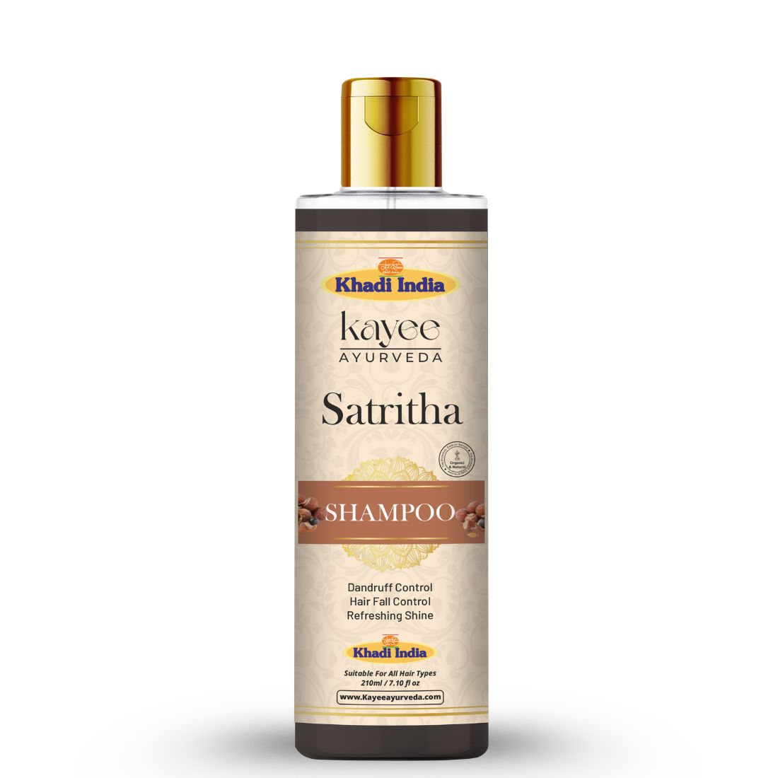 Kayee Ayurveda SatRitha Shampoo for Hair Growth & Hair Care | Herbal Ayurvedic Shampoo for Scalp Cleansing, Hair Nourishment, Strength, Smoothness & Natural-Looking Shine | For Men & Women | 210 ml
