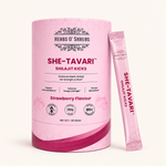 Herbs O' Shrubs She-Tavari Shilajit Kicks | Ayurvedic Women Wellness Supplement with Shatavari, Shilajit, Saffron, Honey & Strawberry | Supports Hormonal Balance, Energy, Mood & Vitality, 30 Sticks