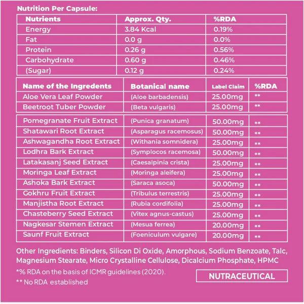 Poshan EmpowHer Capsules  PCOS/PCOS and PMS care Capsules - (Pack Of 60)