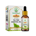 Bhudevam Naturals Khadi Tea Tree Essential Oil for Acne, Pimples, Skin Care, Hair Care, Dandruff Control, Aromatherapy & Diffuser- 15ml