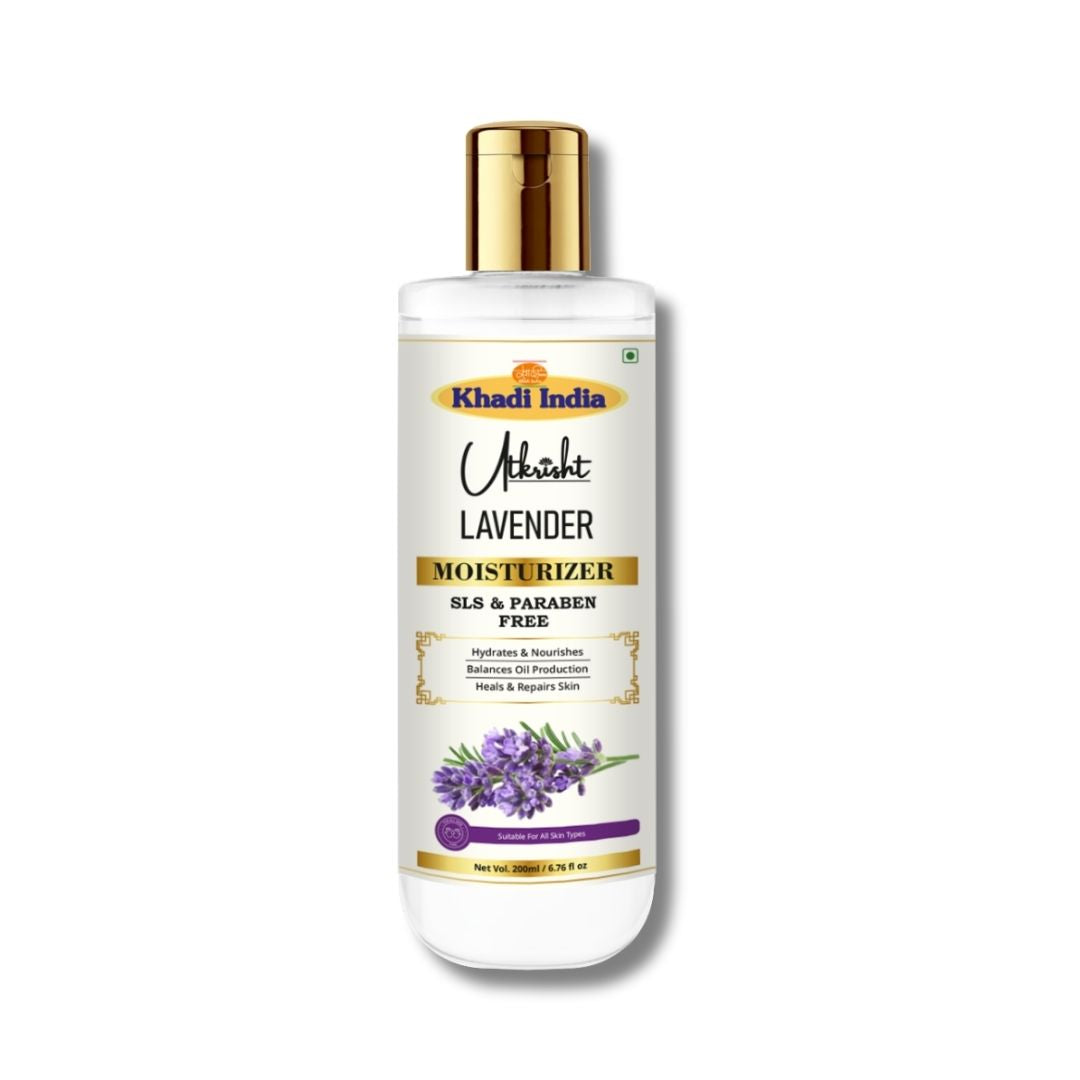 Utkrisht Khadi Pure Lavender Face Moisturizer | Soothing, Hydrating & Non-Greasy Face Cream